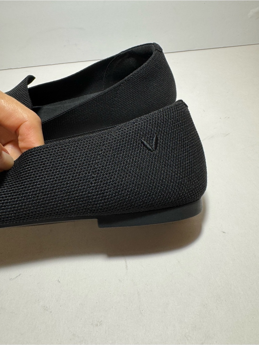 Vivaia Audrey Round-Toe Embroidered Leopard knit Black Flats Loafers Size 9 - Picture 11 of 15